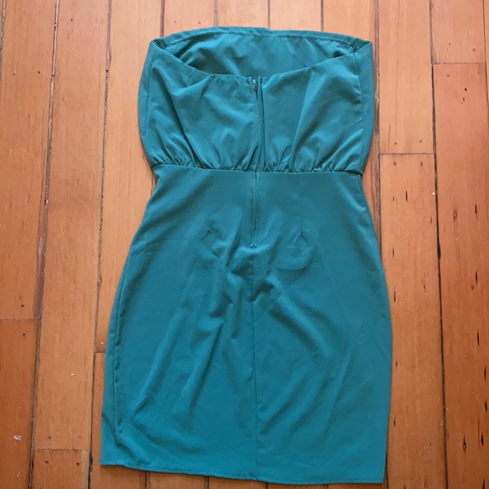 Lulus Green Polyester Strapless Mini - image 3